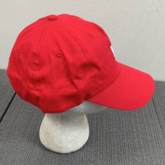Lansing Baseball Hat Unisex OSFA Red Adjustable Strapback Hit Wear - Picture 8 of 13